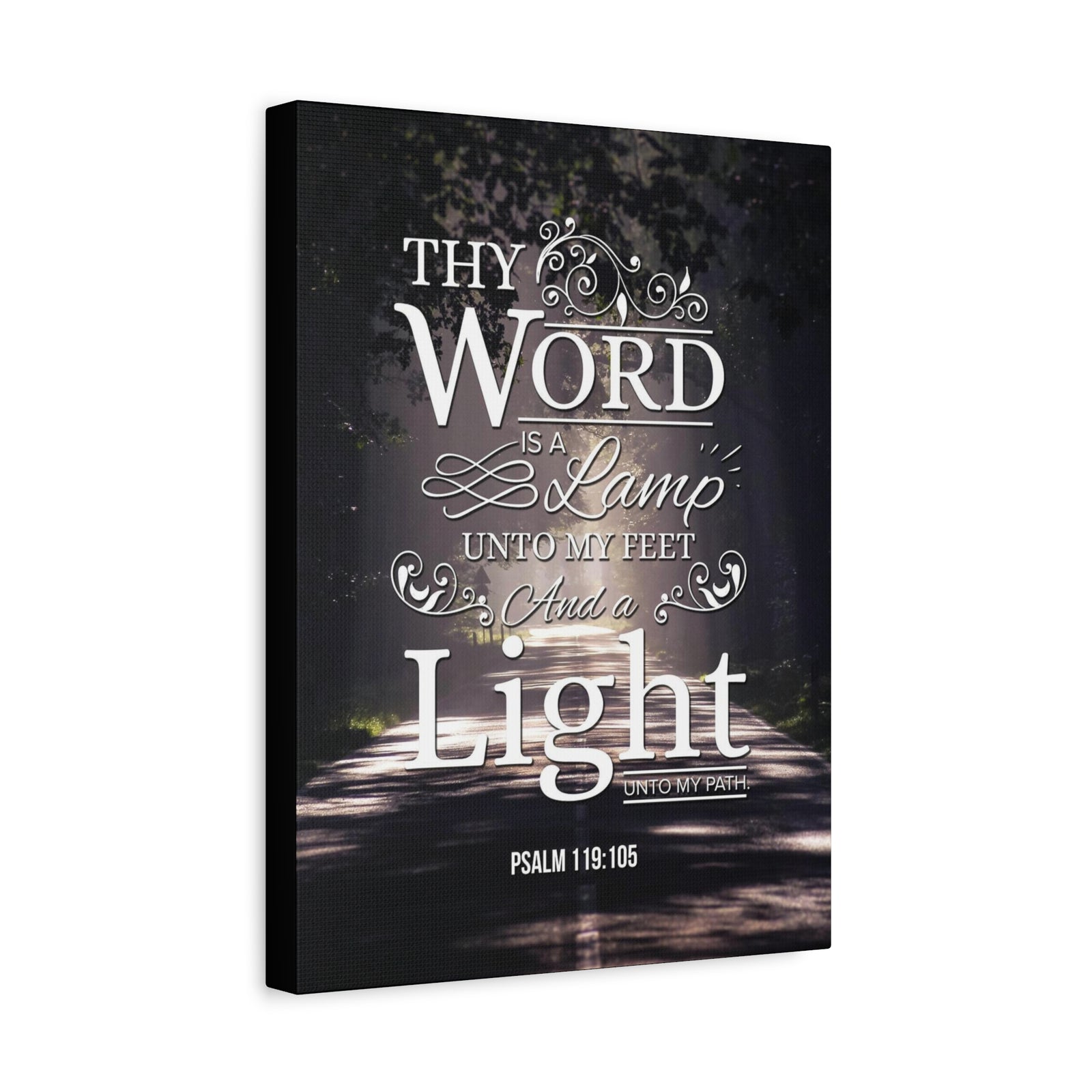Bible Verse Canvas Thy Word is a Lamp Unto my Feet Psalm 119:105 Bible Verse Wall Art Scripture Art Faith Artwork Christian Home Decor-Express Your Love Gifts