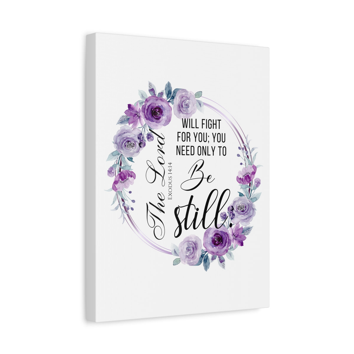 Scripture Walls Exodus 14:14 Be Still Bible Verse Canvas Christian Wall Art Ready to Hang Unframed-Express Your Love Gifts