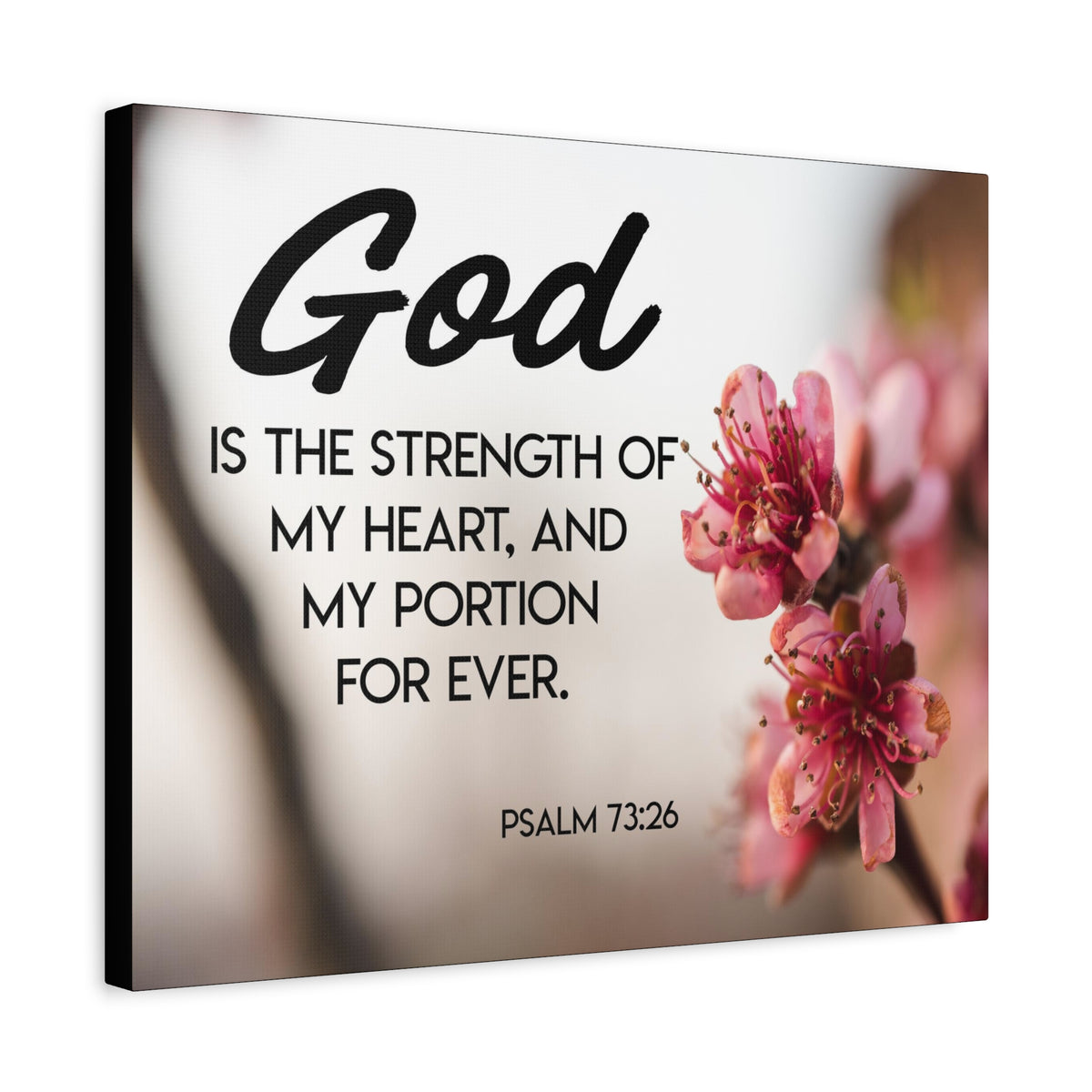 Bible Verse Canvas God is My Strength Psalm 73:26 Wall Art Christian Home Decor-Express Your Love Gifts