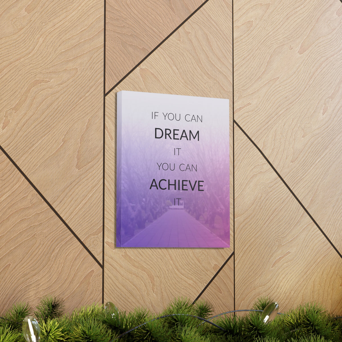 Inspirational Quote Canvas If You Can Dream Motivational Print Ready to Hang Artwork-Express Your Love Gifts