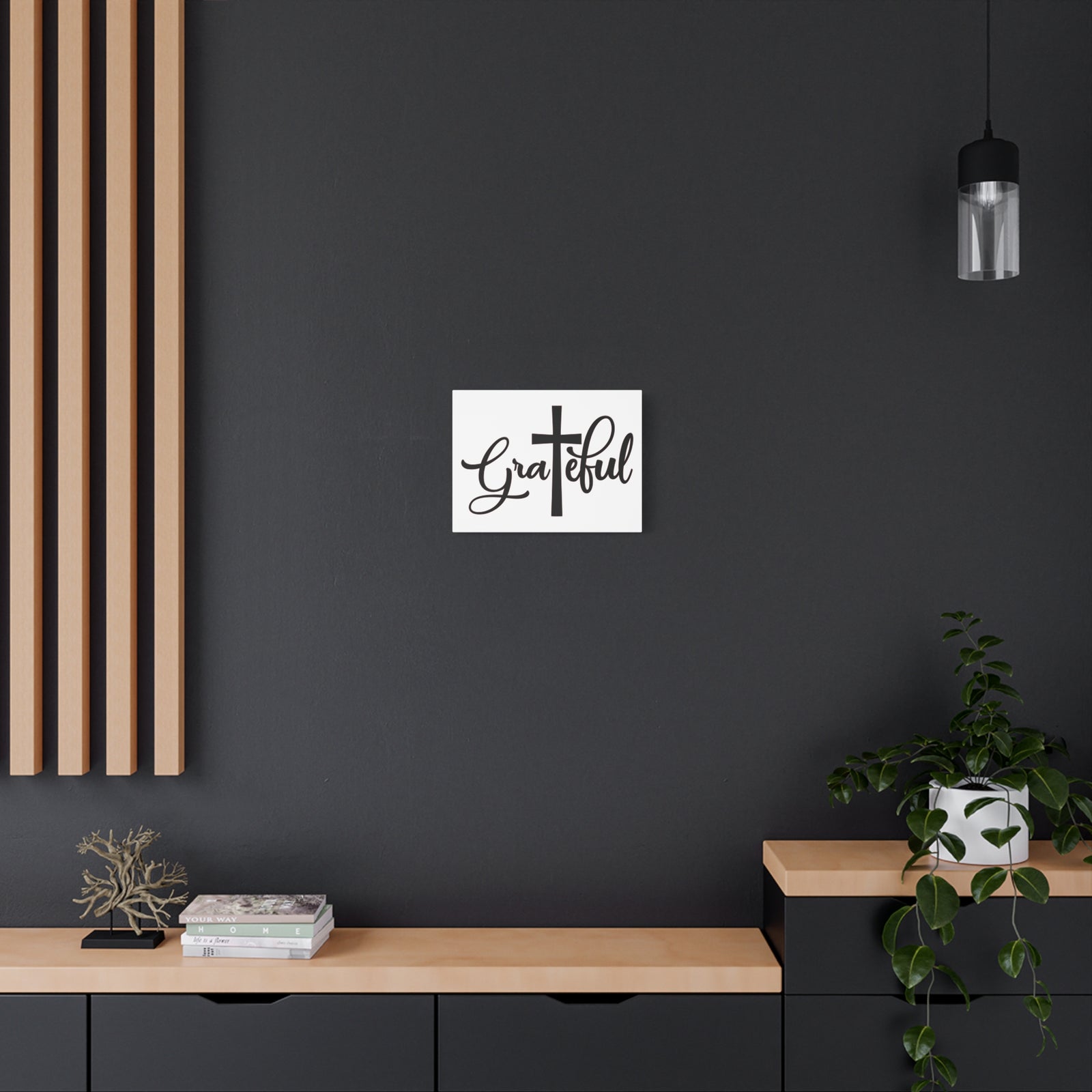 Scripture Canvas Grateful Psalm 118:1 Christian Wall Art Print Ready to Hang-Express Your Love Gifts