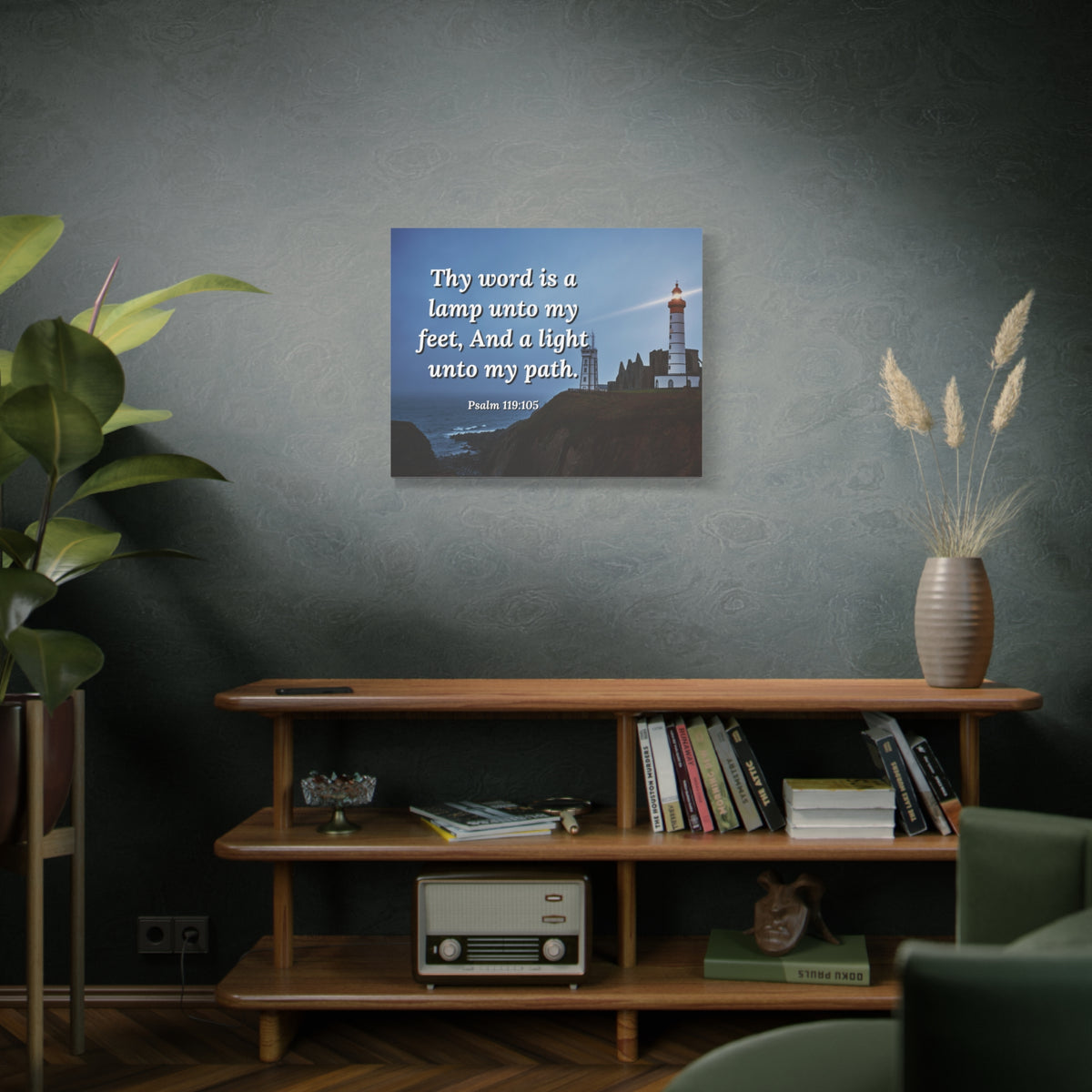 Scripture Walls A Lamp Unto My Feet Psalm 119:105 Bible Verse Canvas Christian Wall Art Ready to Hang-Express Your Love Gifts