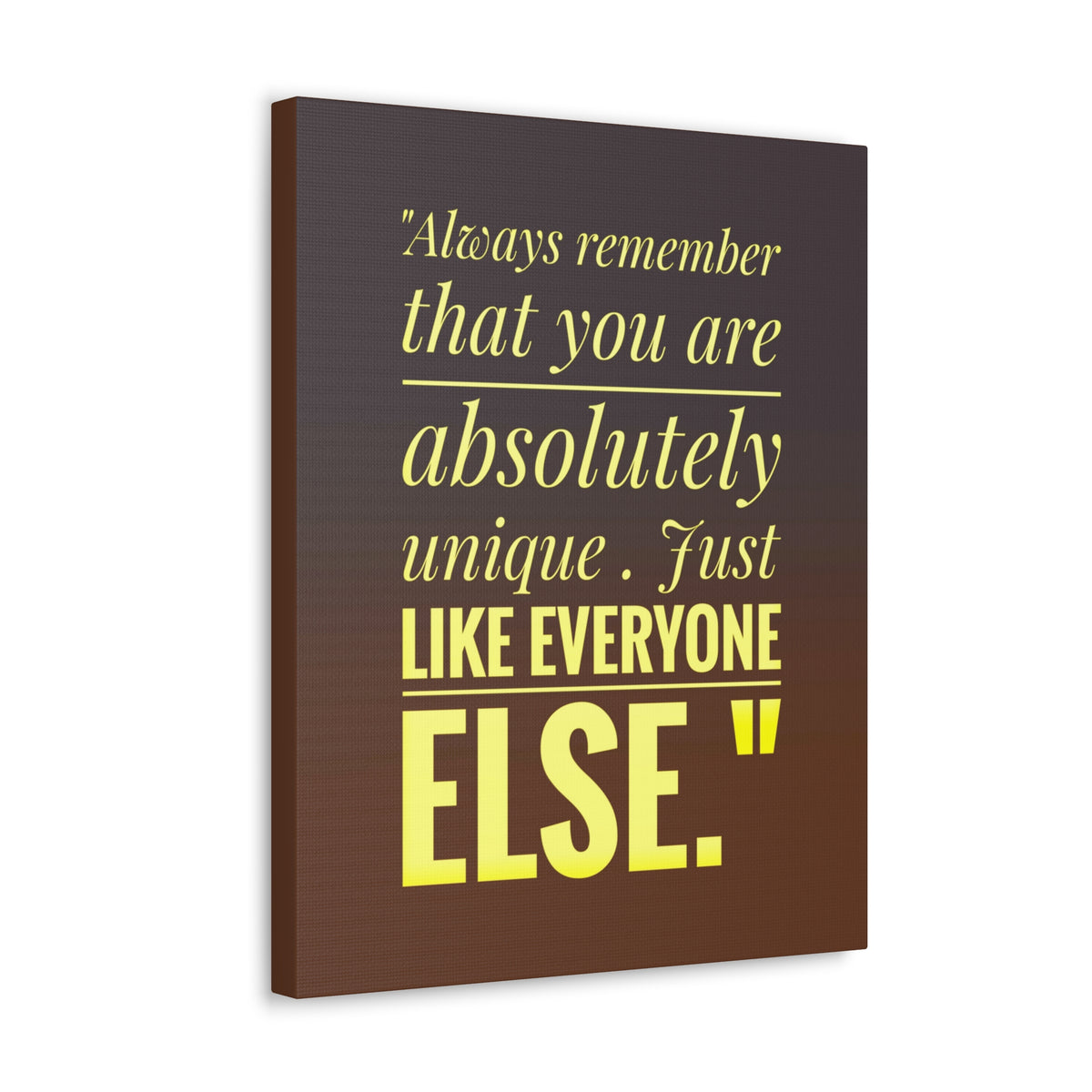 Inspirational Wall Art You Are Absolutely Unique Motivation Wall Decor for Home Office Gym Inspiring Success Quote Print Ready to Hang-Express Your Love Gifts