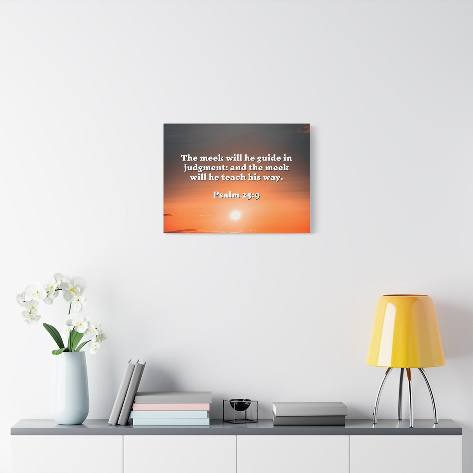 Scripture Walls Guide In Judgement Psalm 25:9 Bible Verse Canvas Christian Wall Art Ready to Hang-Express Your Love Gifts