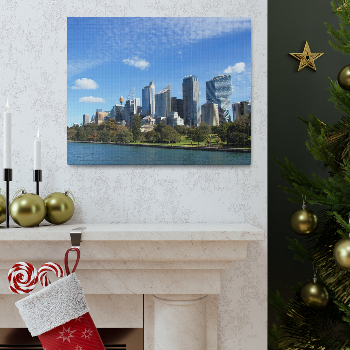 Sydney Daytime Skyline Canvas Artwork High-Quality Breathtaking Stunning Cityscape for Home Decor Ready to Hang-Express Your Love Gifts