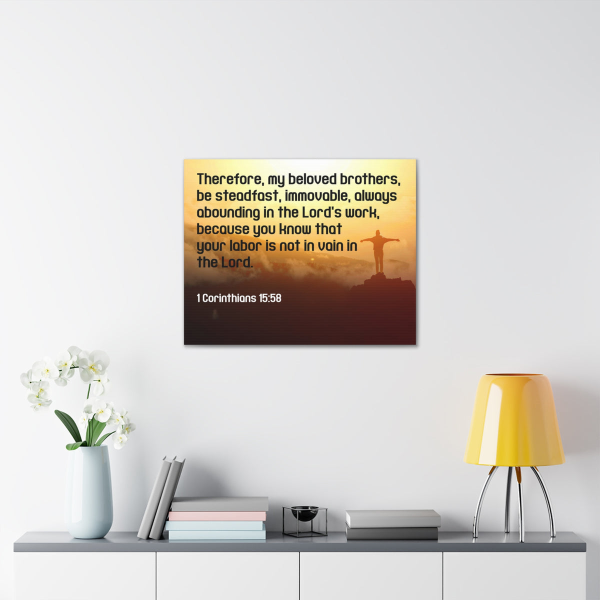 Lord's Work 1 Corinthians 15:58 Christian Dad Canvas-Express Your Love Gifts