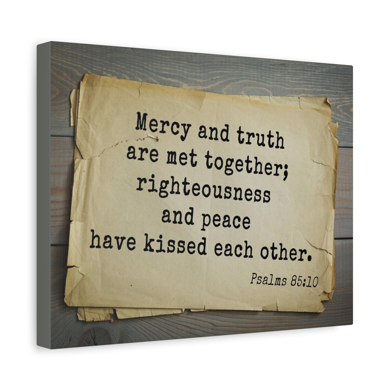 Scripture Walls Mercy And Truth Psalms 85:10 Bible Verse Canvas Christian Wall Art Bible Verse Print Ready To Hang-Express Your Love Gifts