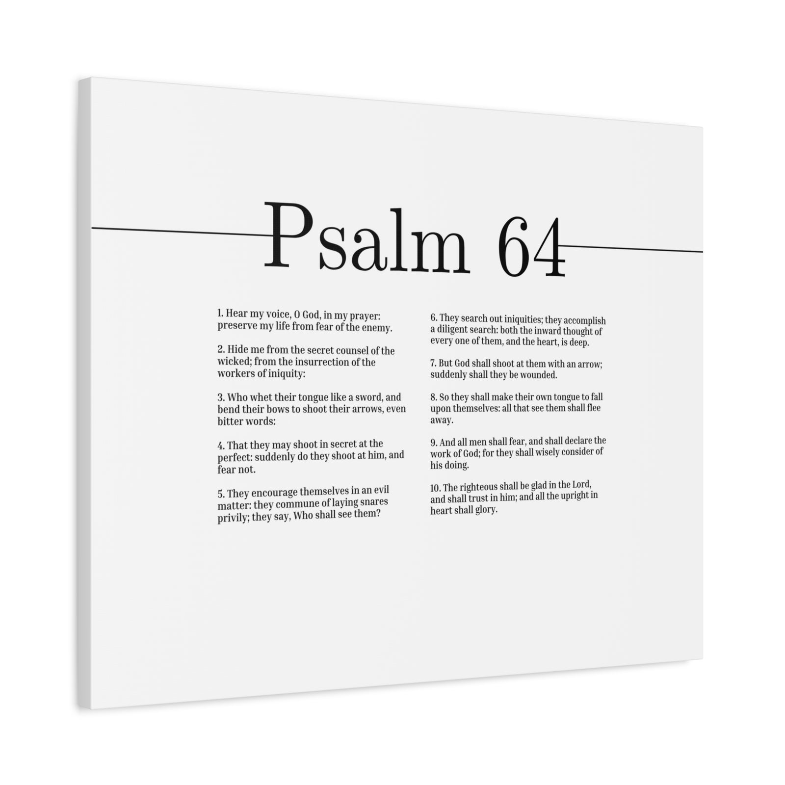 Scripture Canvas Shall Be Glad In The Lord Psalm 64 Christian Wall Art Bible Verse Print Ready to Hang-Express Your Love Gifts