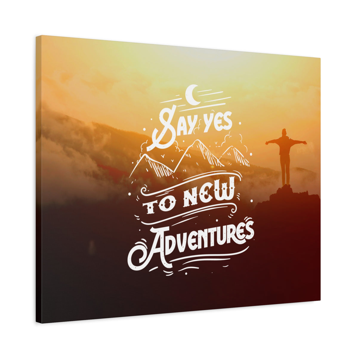 Inspirational Quote Canvas New Adventures Wall Art Motivational Motto Inspiring Prints Artwork Decor Ready to Hang-Express Your Love Gifts