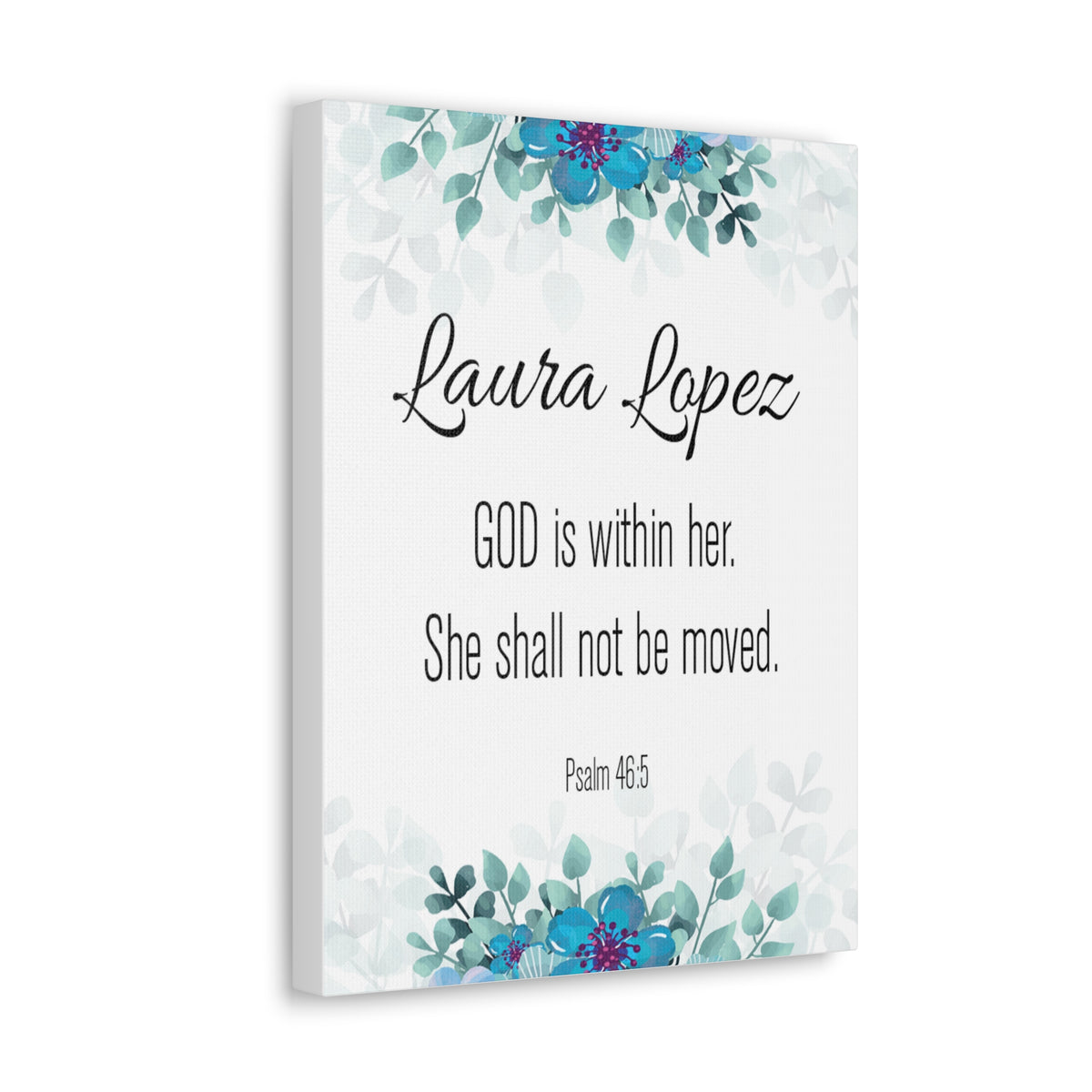 Personalized Scripture Walls God Is Within Her Psalm 46:5 Bible Chapter Canvas Christian Wall Art Ready to Hang-Express Your Love Gifts