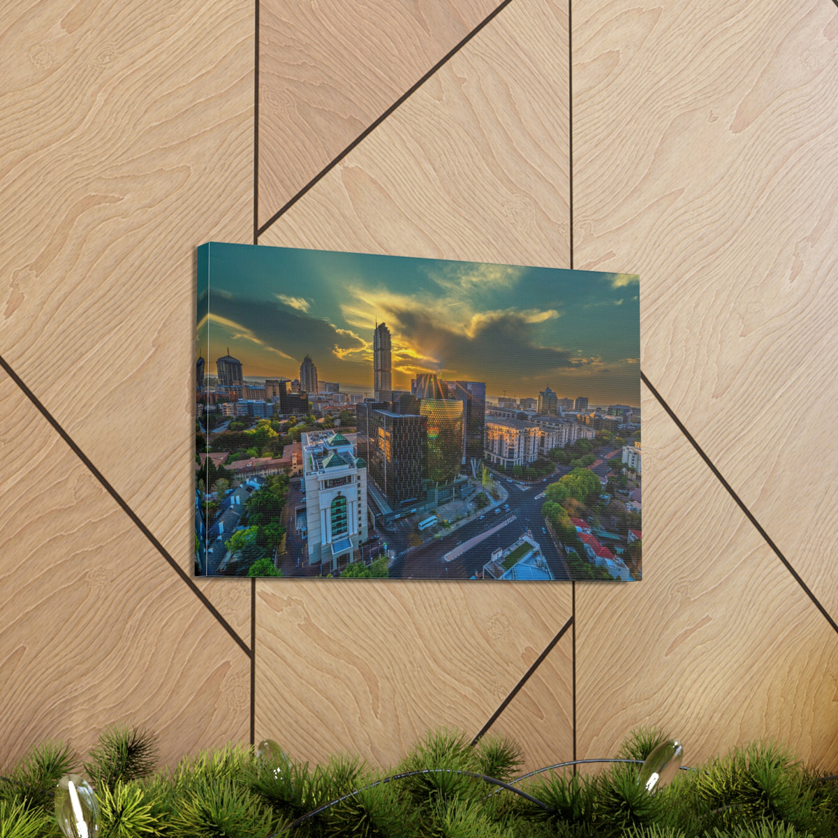 Johannesburg Daytime Skyline Canvas Artwork High-Quality Breathtaking Stunning Cityscape for Home Decor Ready to Hang-Express Your Love Gifts