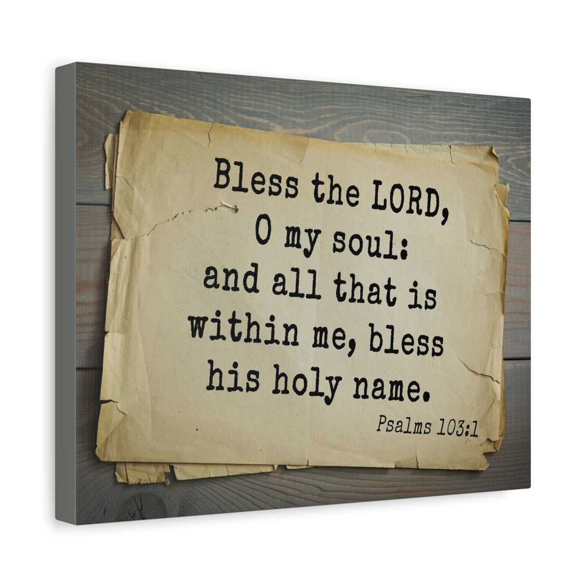 Scripture Walls Bless The Lord Psalms 103:1Bible Verse Canvas Christian Wall Art Bible Verse Print Ready To Hang-Express Your Love Gifts