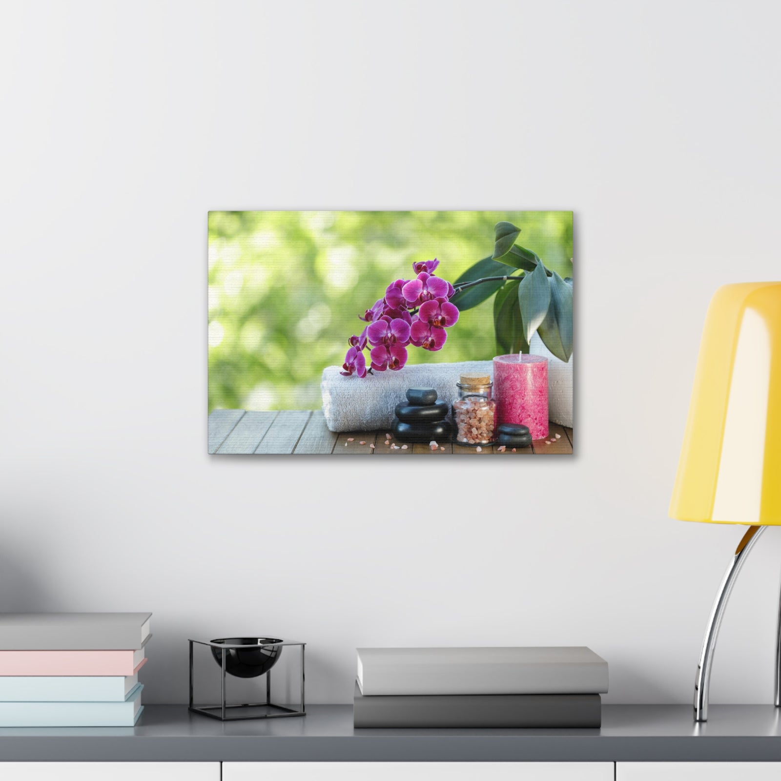 Spa Composition on Wooden Forest Floral Nature Photography Canvas Wall Art for Home Decor Ready-to-Hang-Express Your Love Gifts