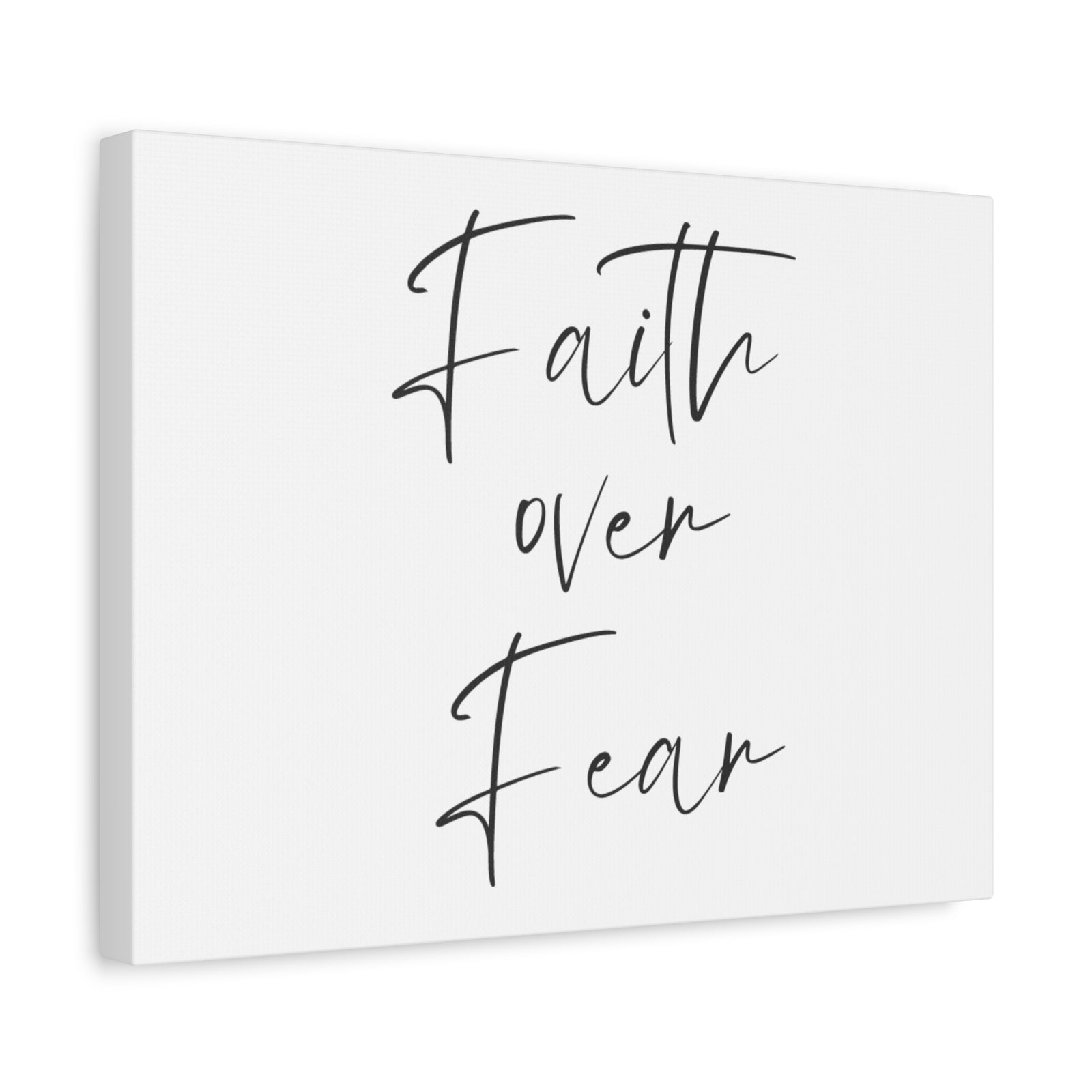 Scripture Canvas Faith Over Fear PSALM 27:1 Christian Wall Art Bible Verse Print Ready to Hang-Express Your Love Gifts