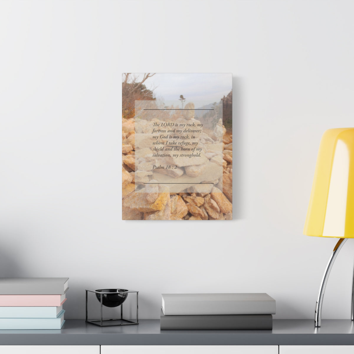 Scripture Walls Horn Of My Salvation Psalm 18:2 Bible Verse Canvas Christian Wall Art Ready to Hang-Express Your Love Gifts