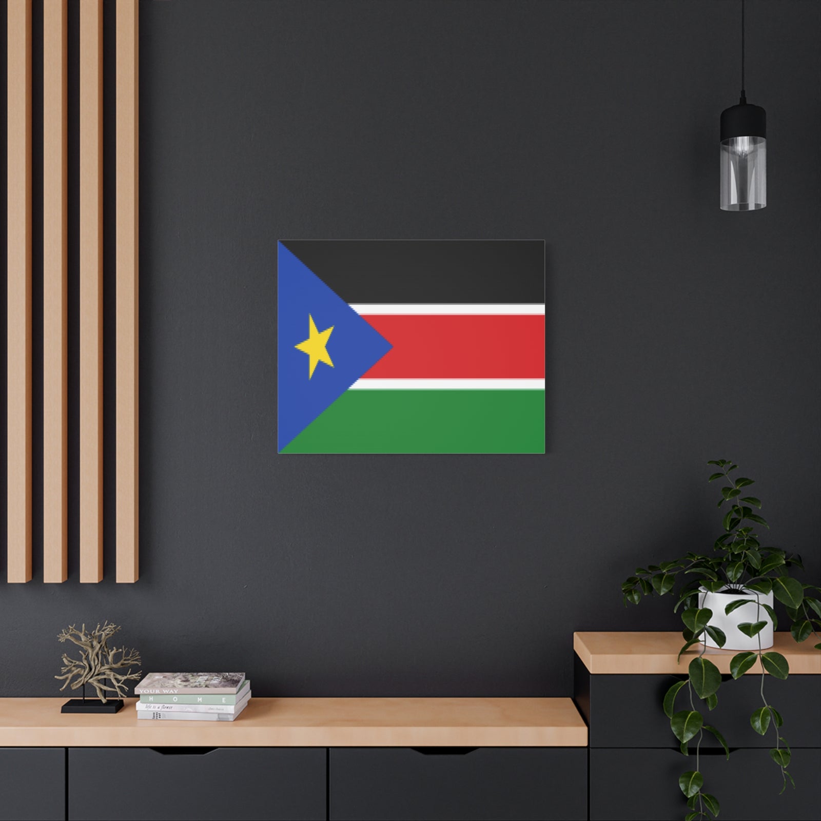 South Sudan Country Flag Canvas Vibrant Wall Art Unframed Home Decor-Express Your Love Gifts