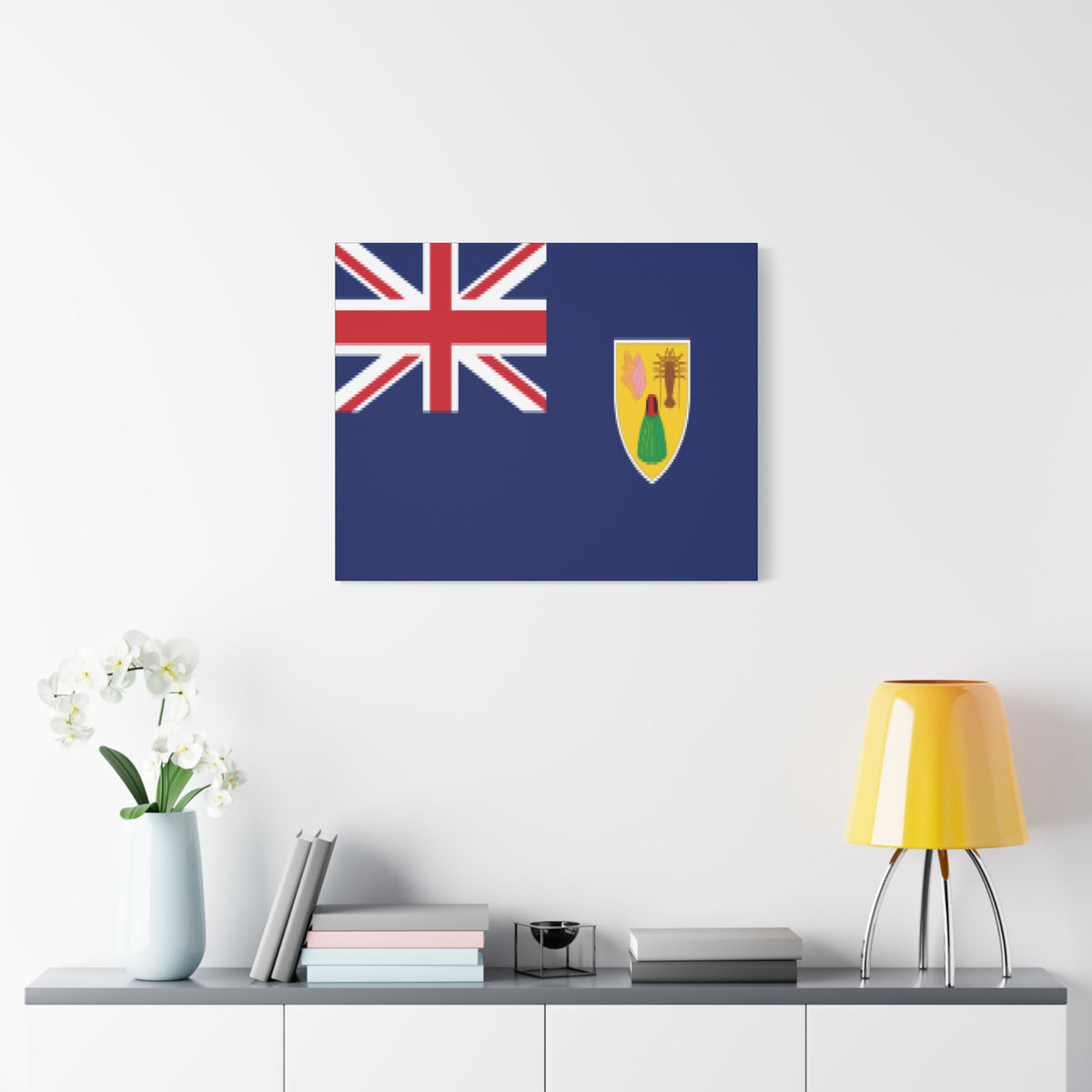 Turks and Caicos Islands Country Flag Canvas Vibrant Wall Art Unframed Home Decor-Express Your Love Gifts