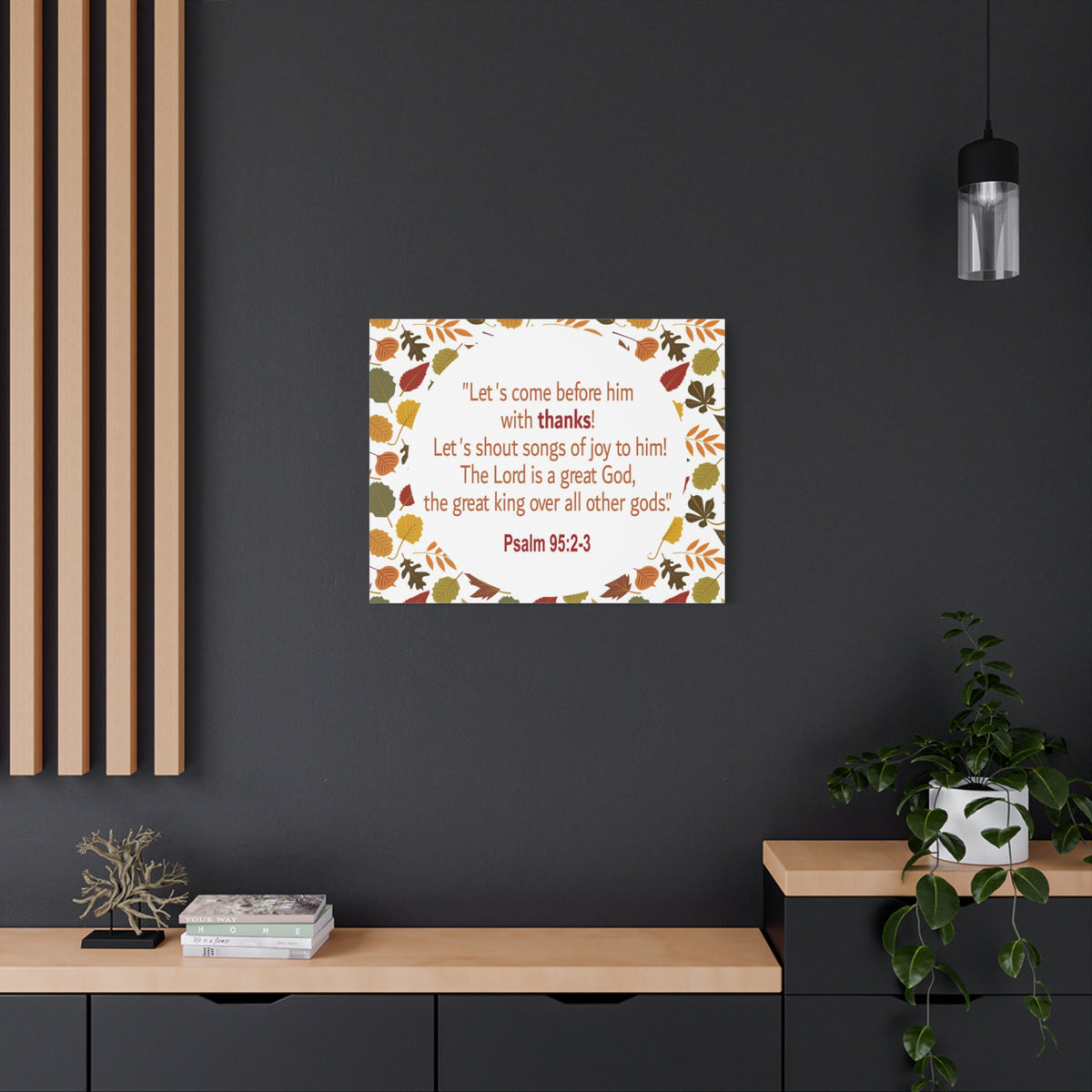 Scripture Walls Shout Songs Of Joy Psalm 95:2 Flowers Bible Verse Canvas Christian Wall Art Ready to Hang-Express Your Love Gifts