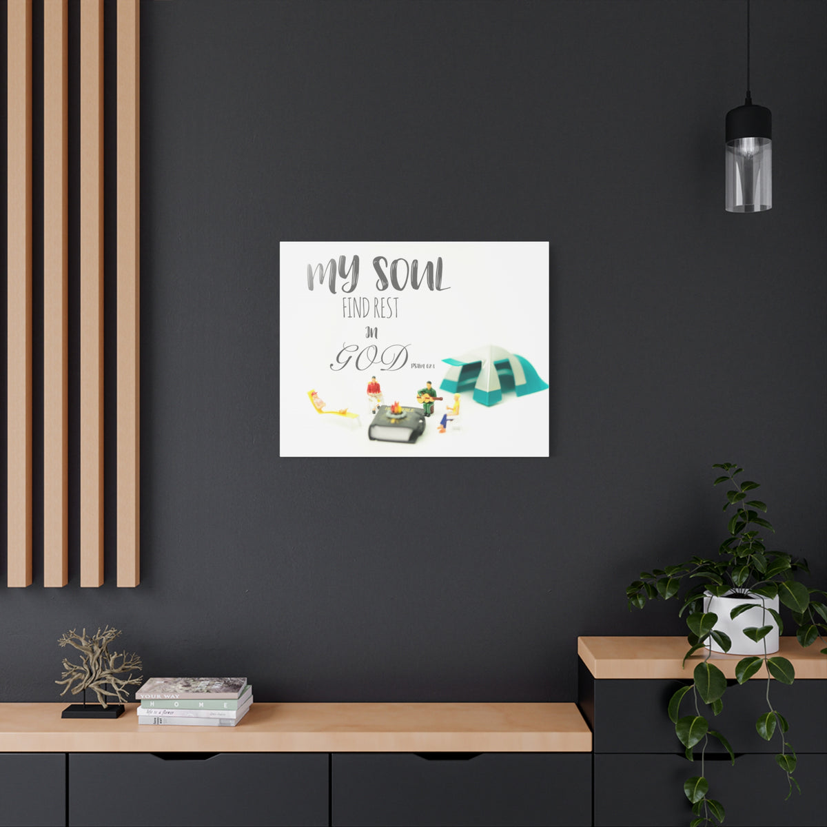 Scripture Walls Rest In God Psalm 62:1 Bible Verse Canvas Christian Wall Art Bible Verse Print Ready To Hang-Express Your Love Gifts