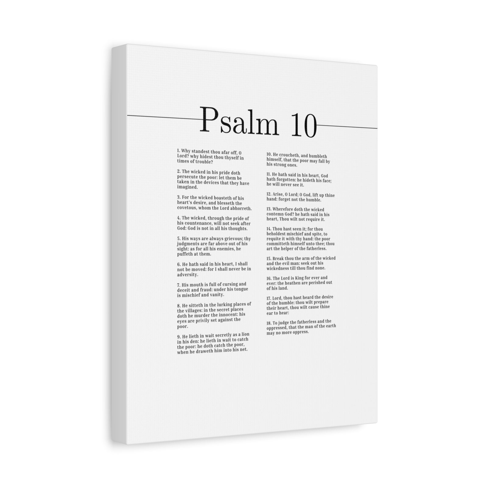 Scripture Canvas The Lord Is King Forever And Ever Psalm 10 Christian Wall Art Bible Verse Print Ready to Hang-Express Your Love Gifts