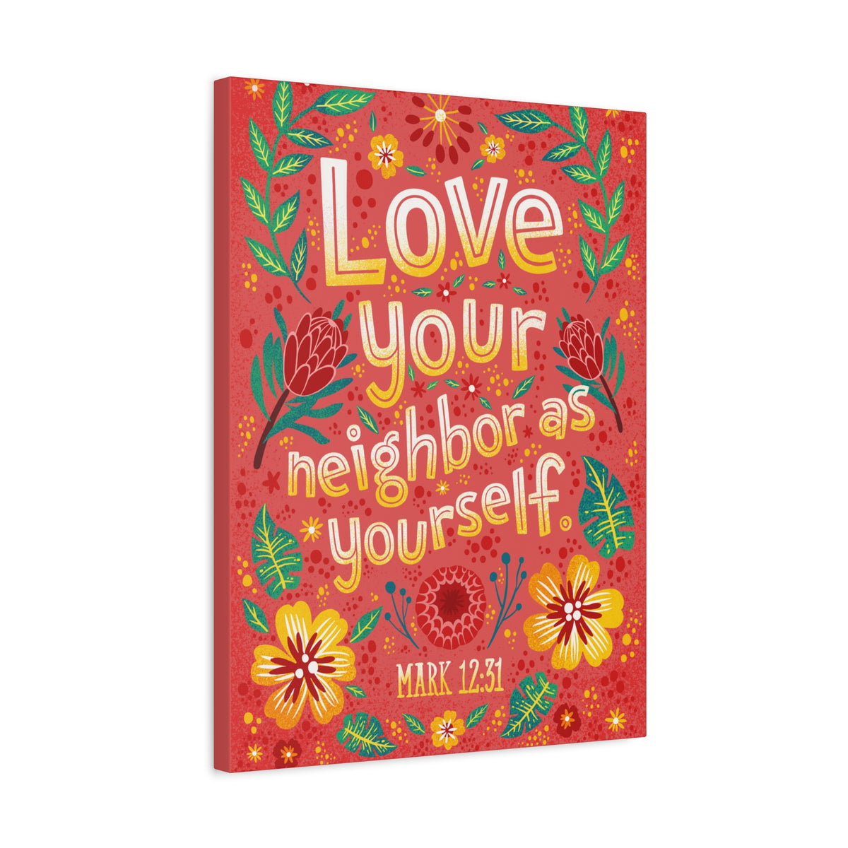 Scripture Walls Love Your Neighbor Mark 12:31 Bible Verse Canvas Christian Wall Art Ready to Hang