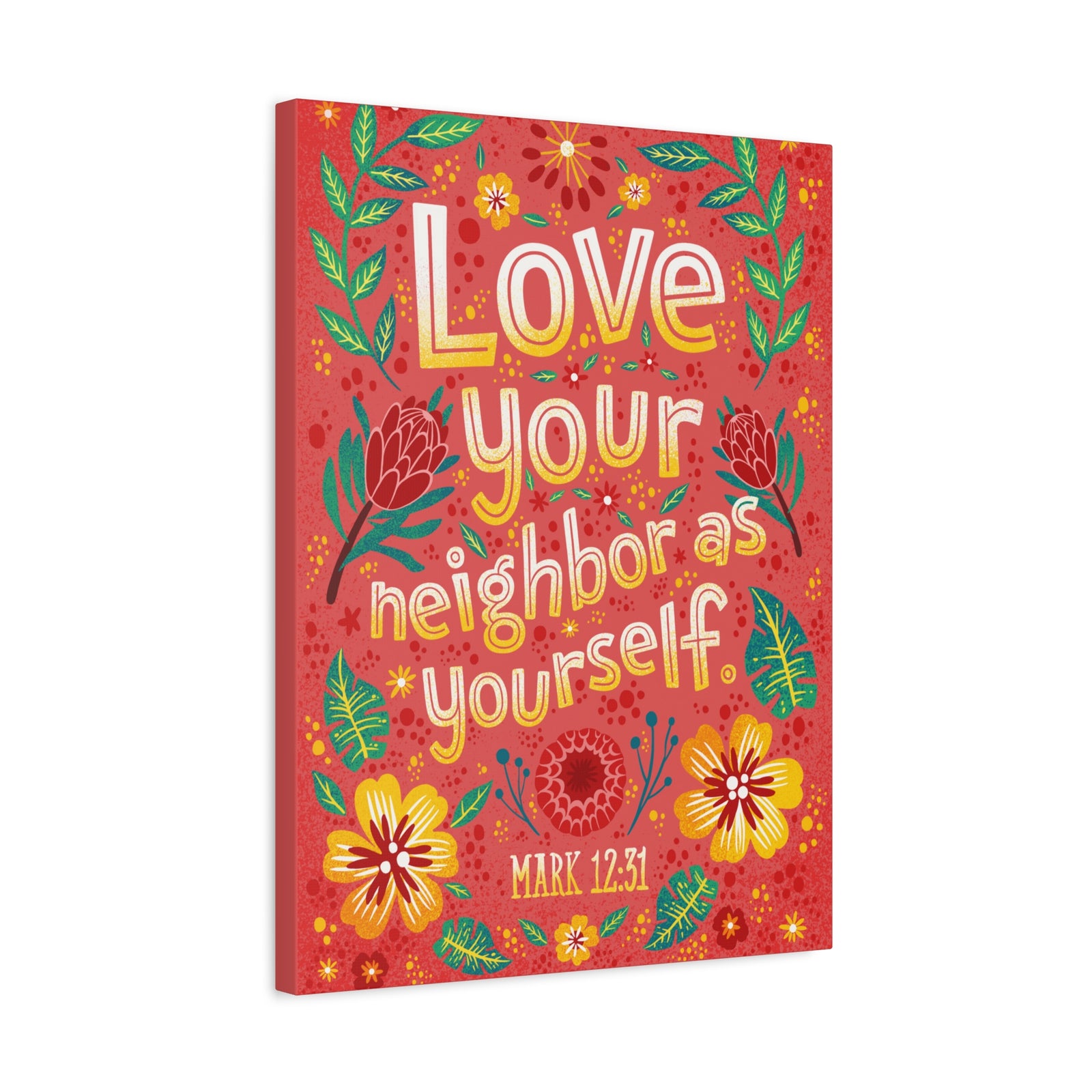 Scripture Walls Love Your Neighbor Mark 12:31 Bible Verse Canvas Christian Wall Art Ready to Hang