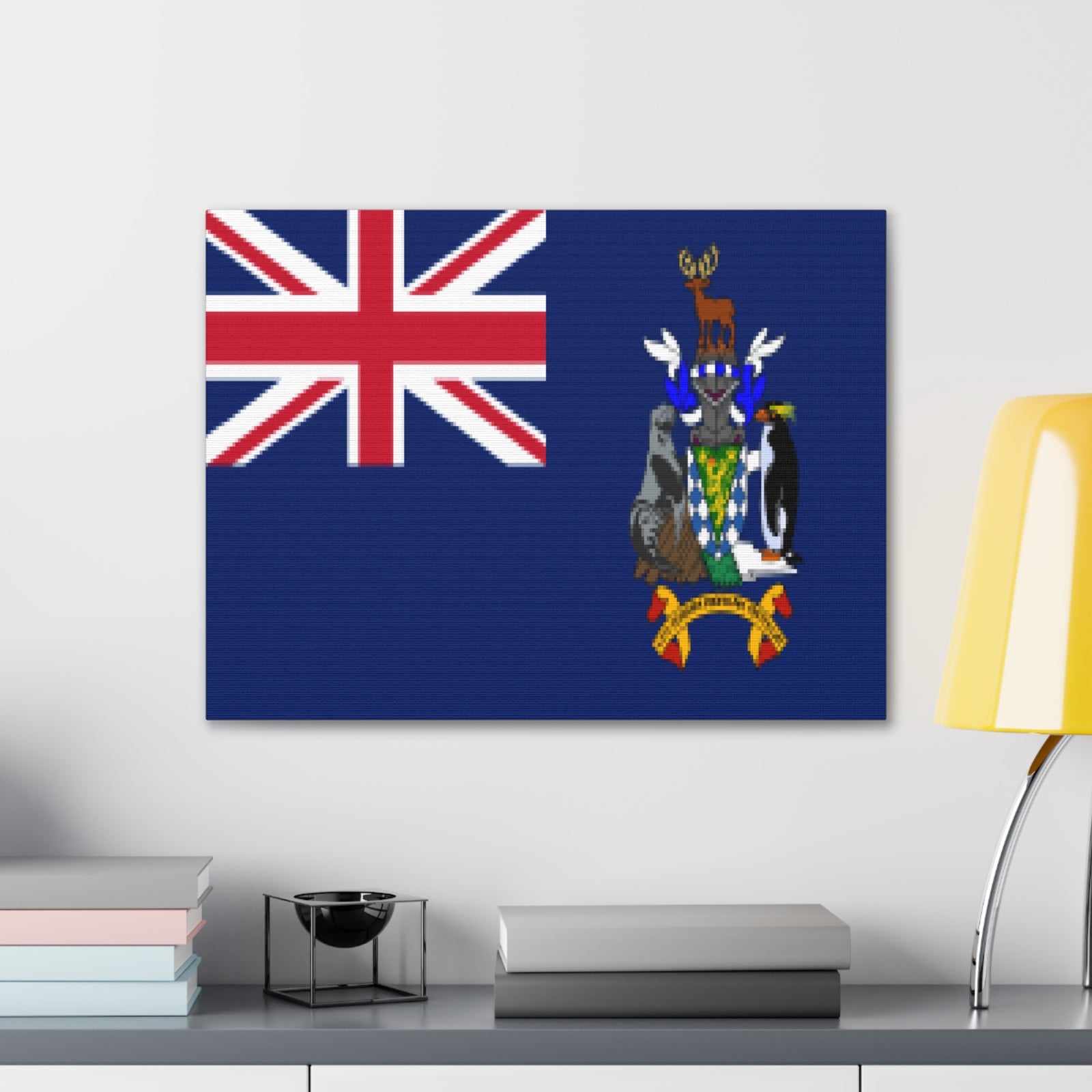 South Georgia Country Flag Canvas Vibrant Wall Art Unframed Home Decor-Express Your Love Gifts