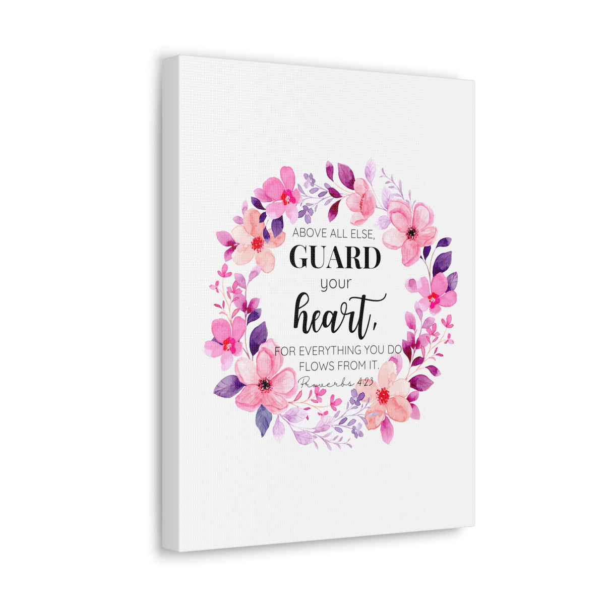Scripture Walls Proverbs 4:23 Guard Your Heart Bible Verse Canvas Christian Wall Art Ready to Hang Unframed-Express Your Love Gifts