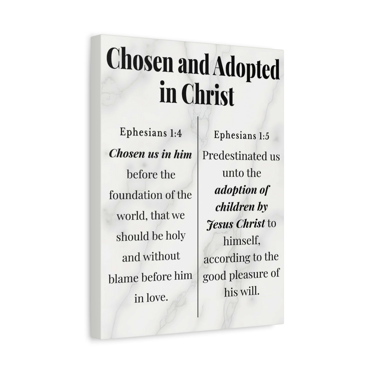 Scripture Walls Chosen and Adopted in Christ Ephesians 1:4-5 Bible Verse Canvas Christian Wall Art Ready to Hang Unframed-Express Your Love Gifts