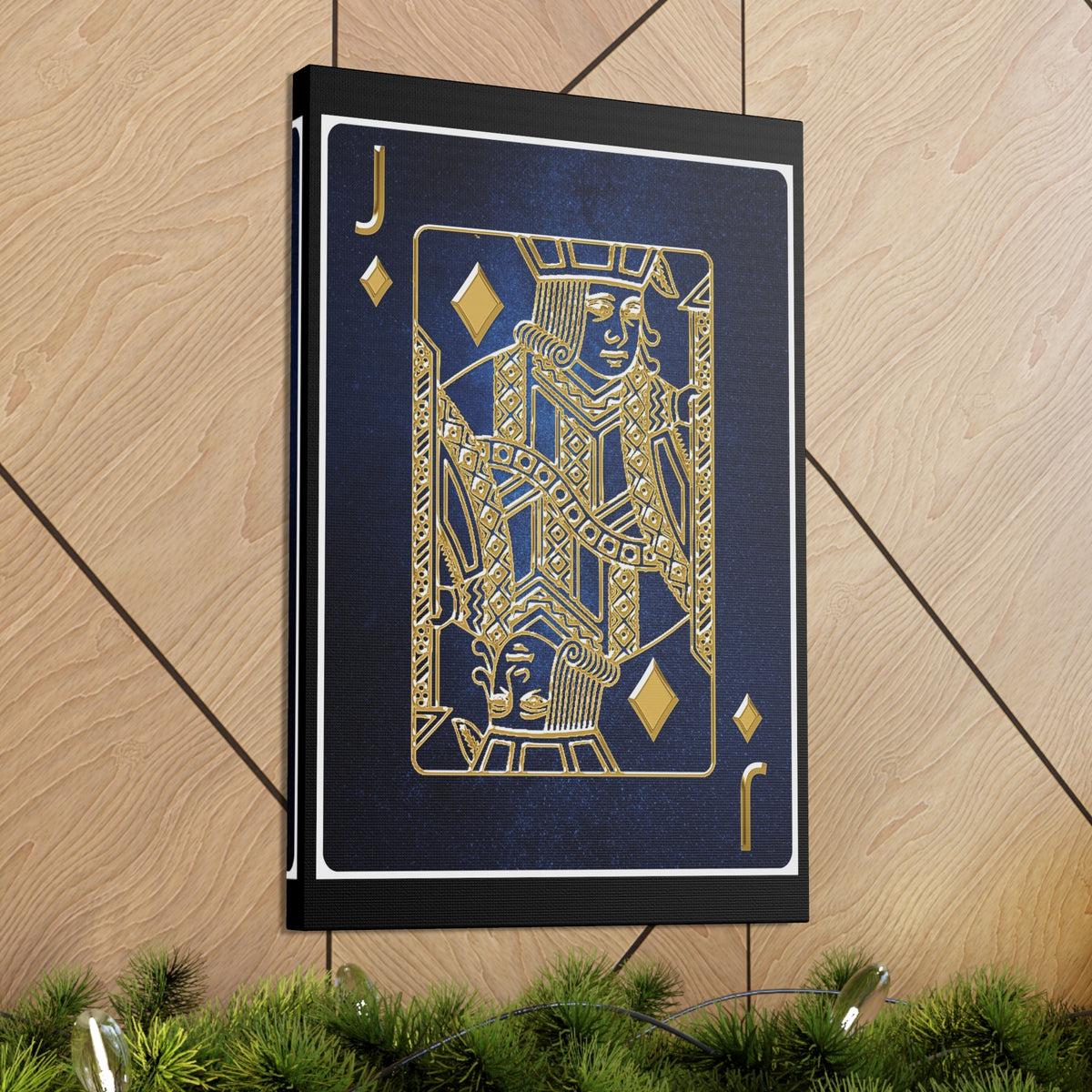 Jack Of Diamonds Space Background Playing Card Canvas Wall Art for Home Decor Ready-to-Hang-Express Your Love Gifts