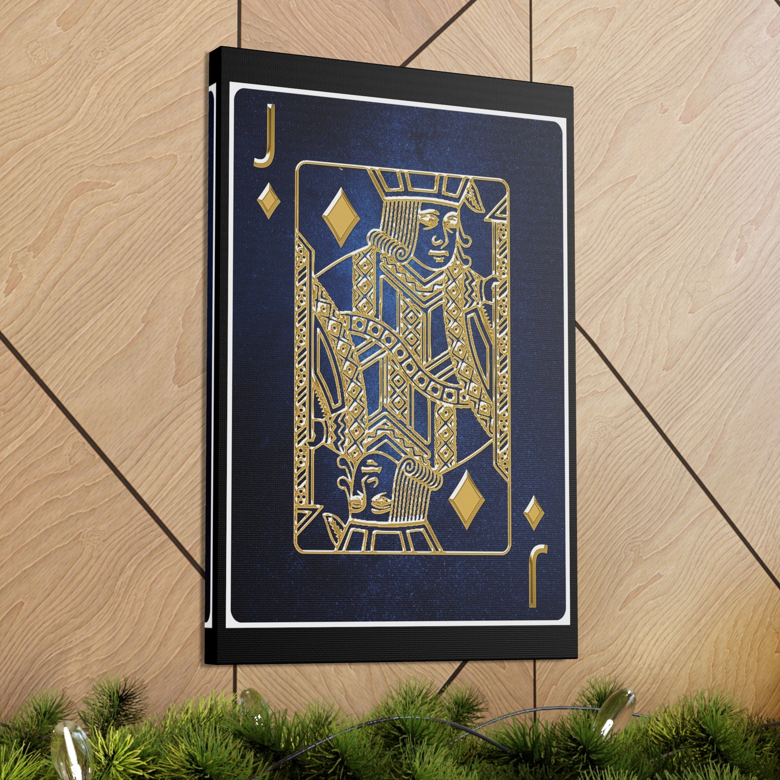 Jack Of Diamonds Space Background Playing Card Canvas Wall Art for Home Decor Ready-to-Hang-Express Your Love Gifts