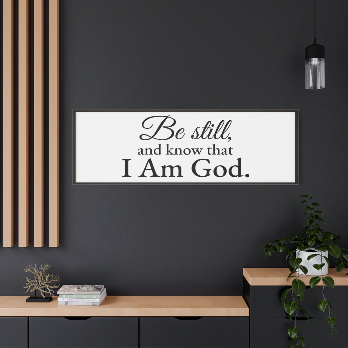 Scripture Walls Be Still Psalm 46:10 White Bible Verse Canvas Christian Wall Art Ready to Hang Unframed-Express Your Love Gifts