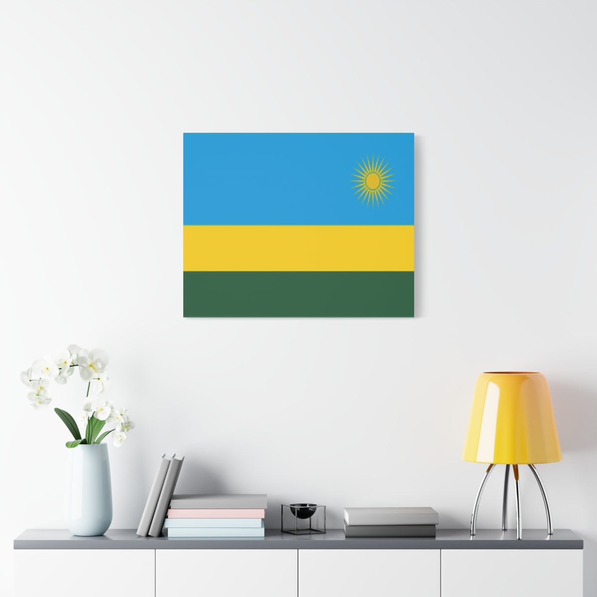 Rwanda Country Flag Canvas Vibrant Wall Art Unframed Home Decor-Express Your Love Gifts