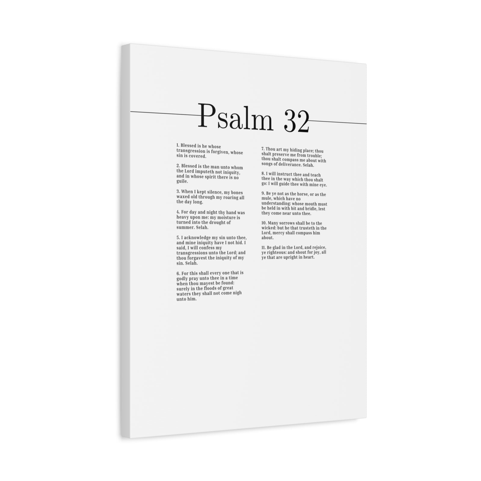 Scripture Canvas Be Glad In The Lord Psalm 32 Christian Wall Art Bible Verse Print Ready to Hang-Express Your Love Gifts