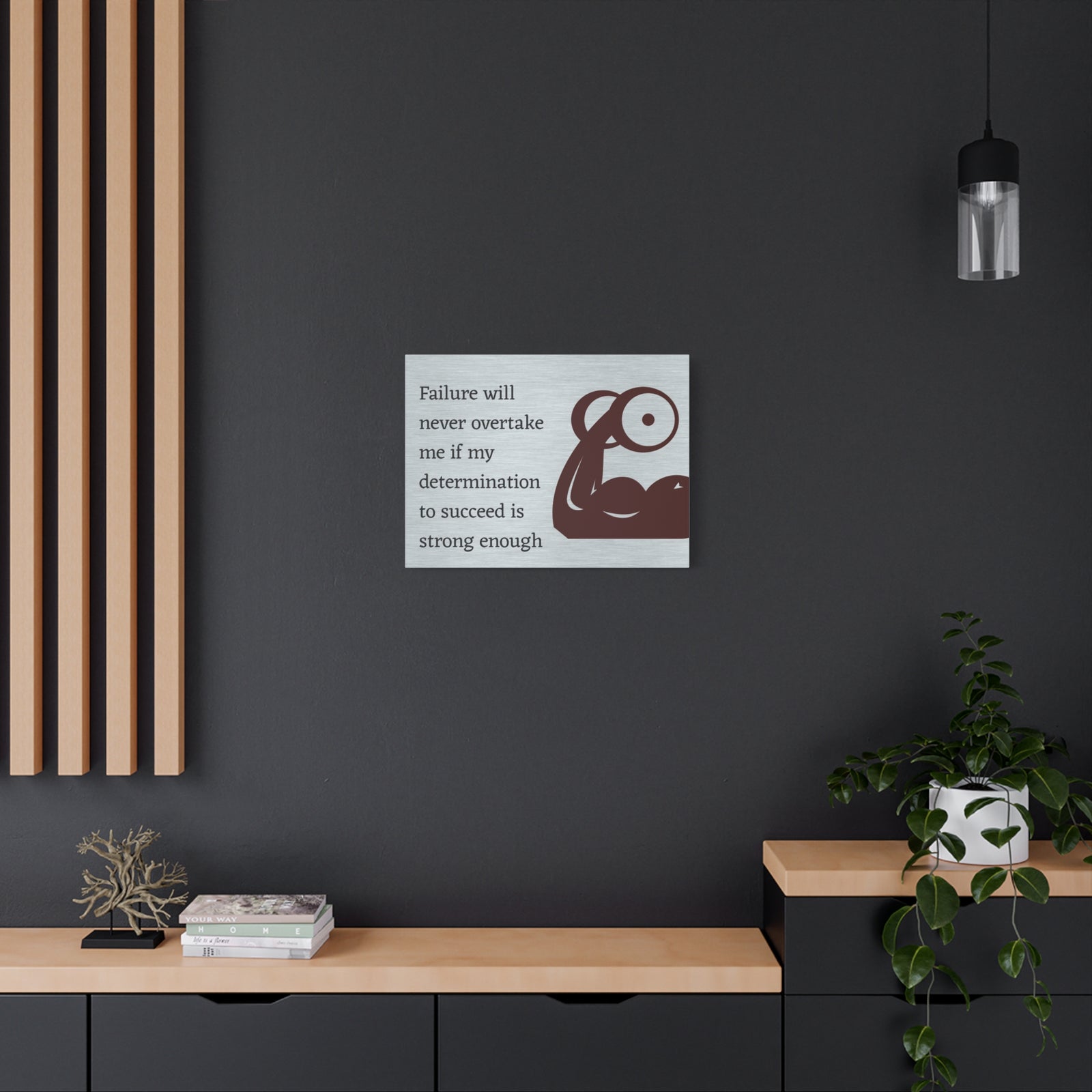 Inspirational Wall Art Determination To Succeed Motivation Wall Decor for Home Office Gym Inspiring Success Quote Print Ready to Hang-Express Your Love Gifts