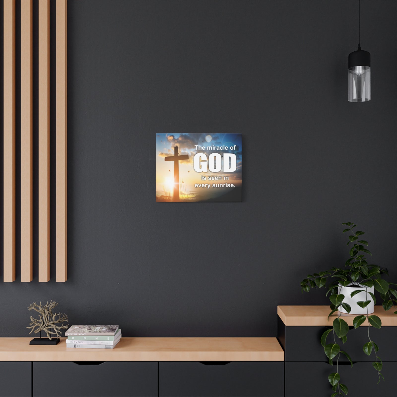 Scripture Canvas The Miracle of God Psalm 118:24 Christian Wall Art Bible Verse Print Ready to Hang-Express Your Love Gifts