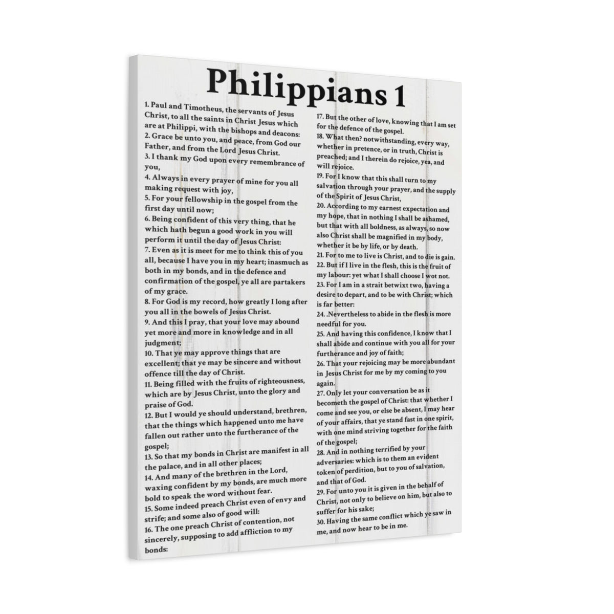 Scripture Walls Philippians 1 White Bible Verse Canvas Christian Wall Art Ready to Hang Unframed-Express Your Love Gifts