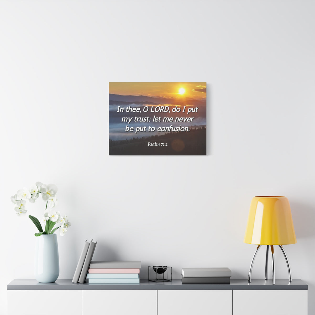 Scripture Canvas Confusion Psalm 71:1 Christian Wall Art Bible Verse Print Ready to Hang-Express Your Love Gifts