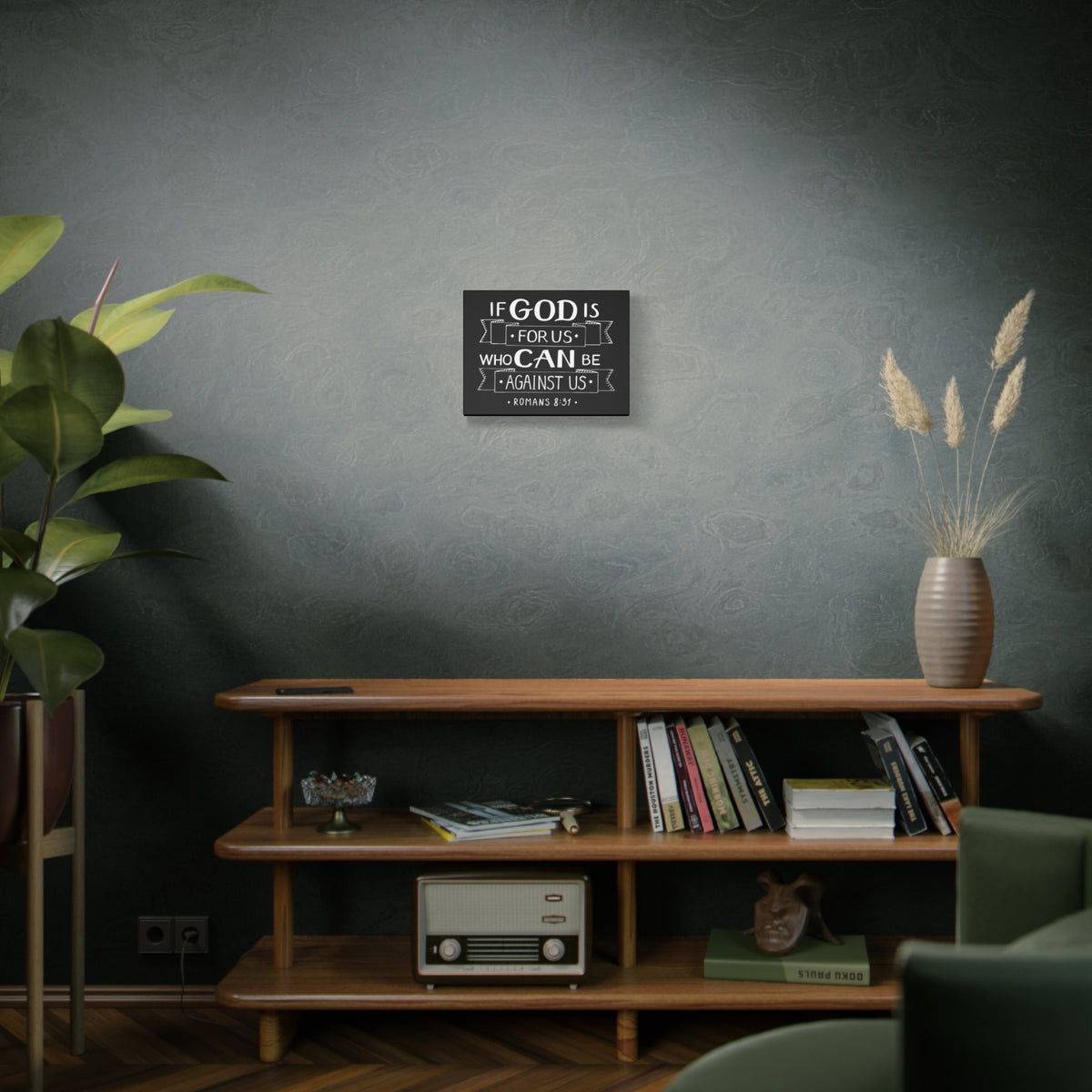 Scripture Canvas God For Us Matthew 6:33 Christian Wall Art Bible Verse Print Ready to Hang-Express Your Love Gifts