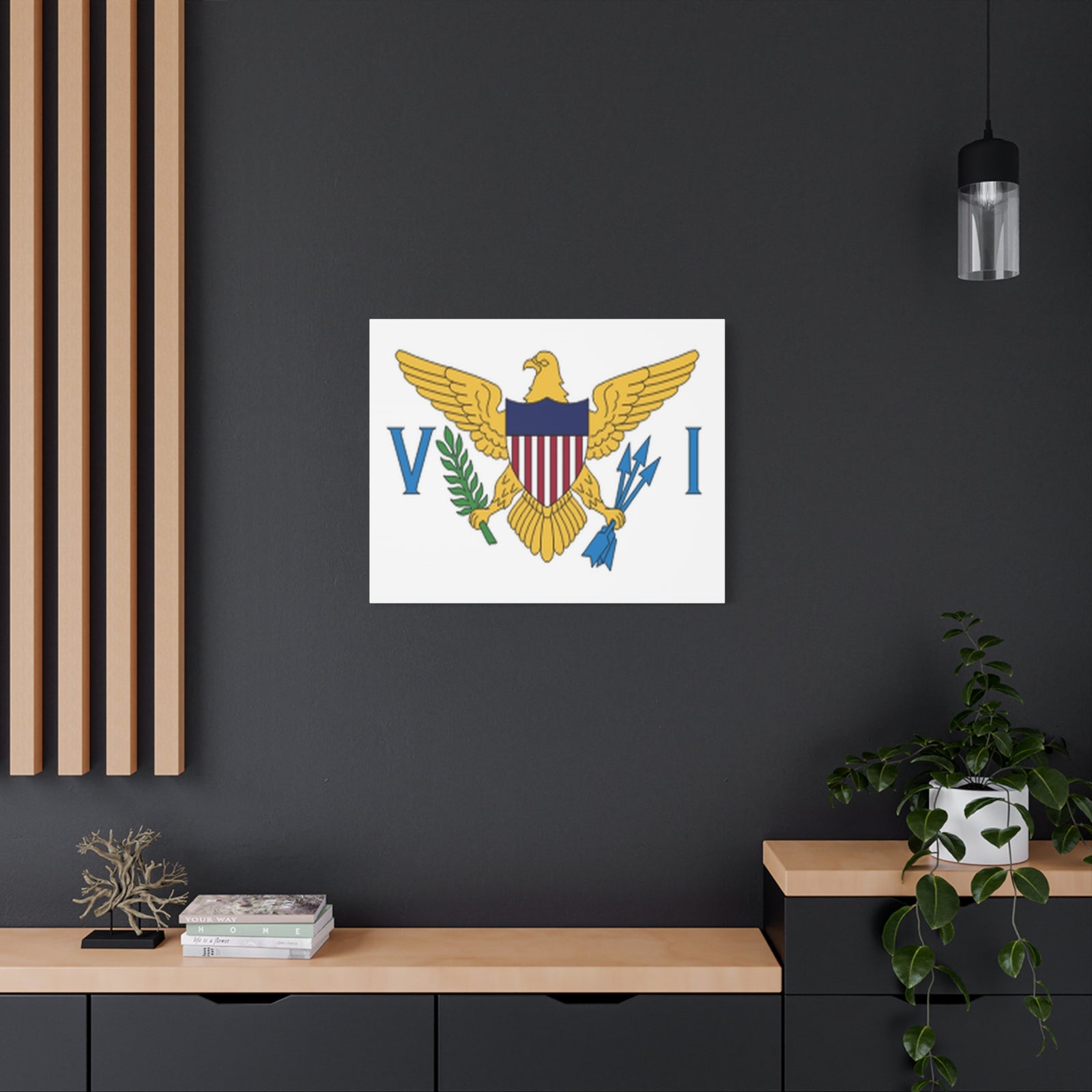 United States Virgin Islands Country Flag Canvas Vibrant Wall Art Unframed Home Decor-Express Your Love Gifts