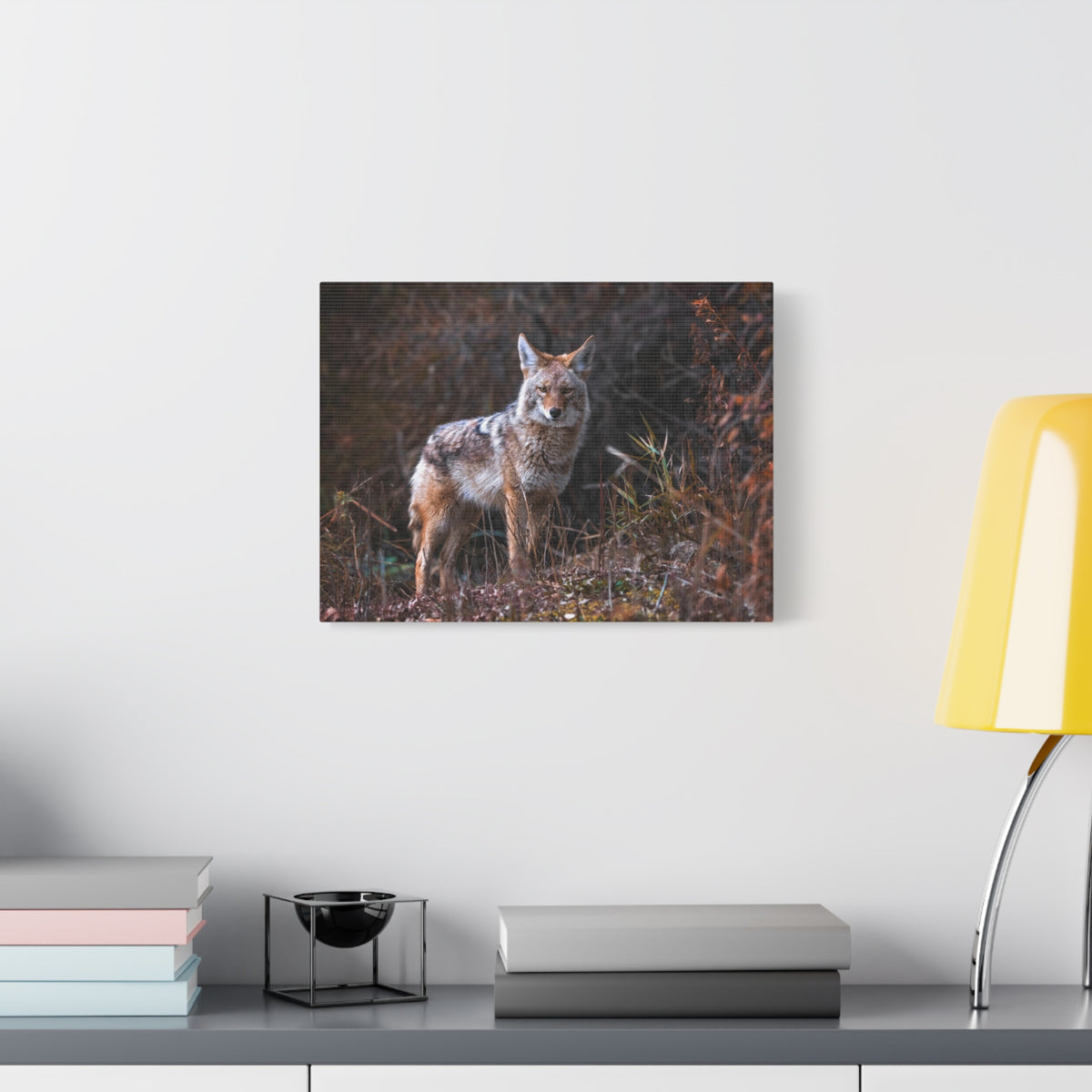 Majestic Coyote Art Majestic Coyote Print Animal Wall Art Wildlife Canvas Prints Wall Art Ready to Hang-Express Your Love Gifts