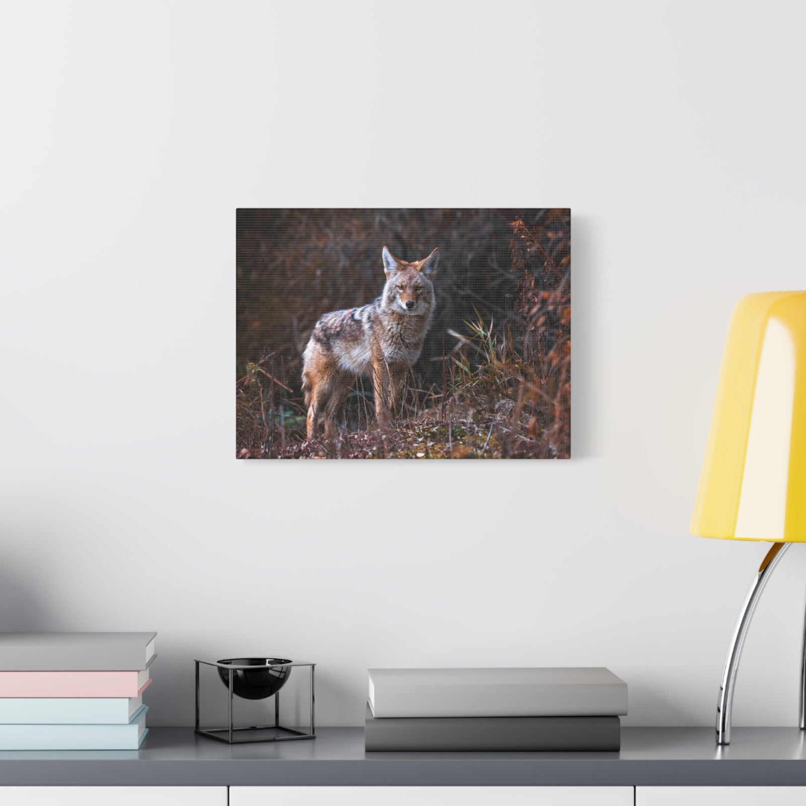 Majestic Coyote Art Majestic Coyote Print Animal Wall Art Wildlife Canvas Prints Wall Art Ready to Hang-Express Your Love Gifts
