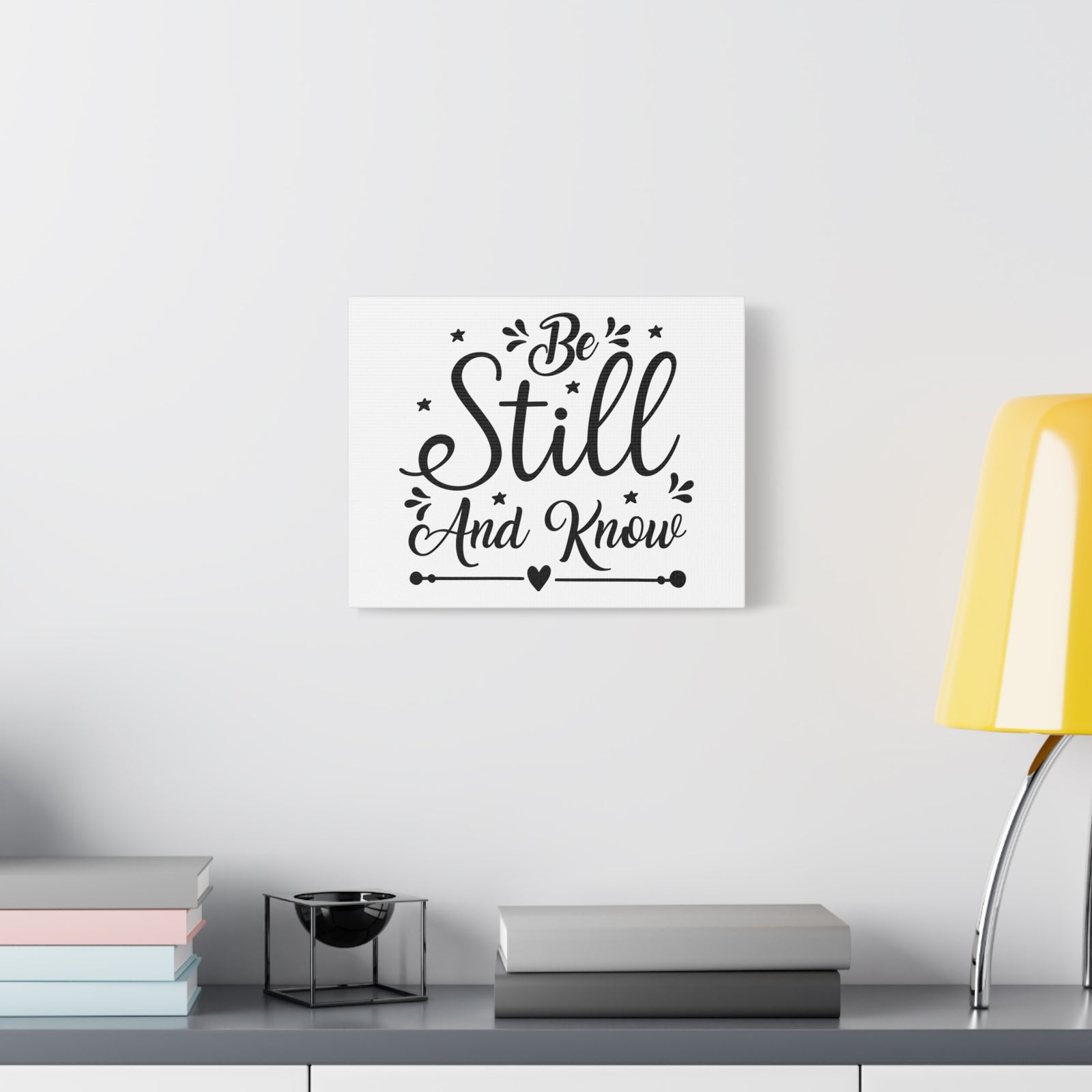 Scripture Canvas Be Still And Know Psalm 46:10 ESV Christian Wall Art Print Ready to Hang-Express Your Love Gifts