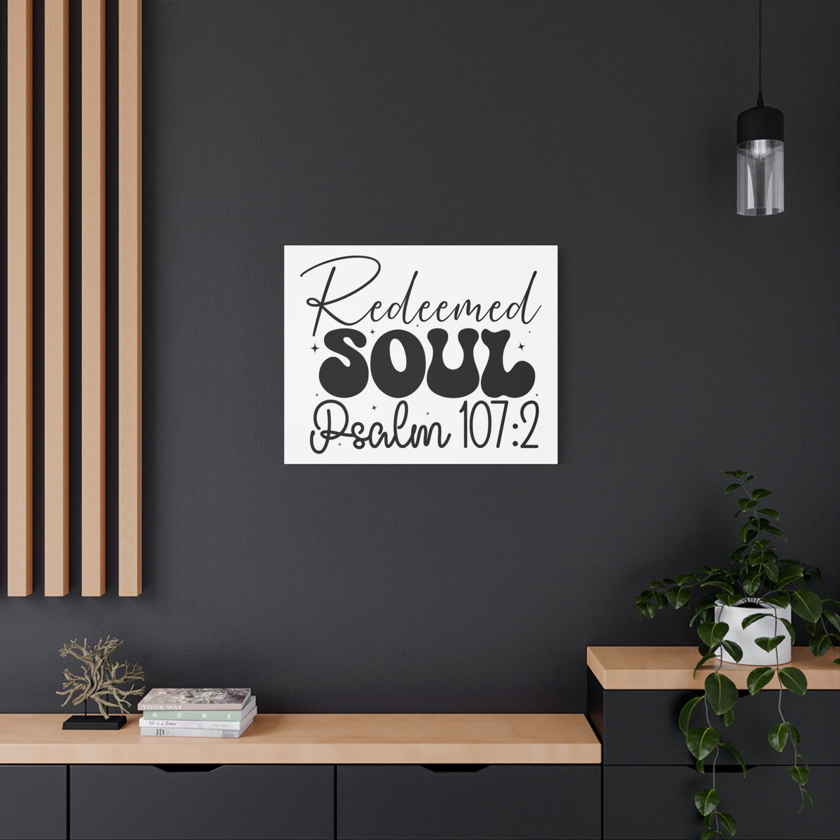 Scripture Walls Psalm 107:2 I am a Redeemed Soul Bible Verse Canvas Christian Wall Art Ready to Hang Unframed-Express Your Love Gifts