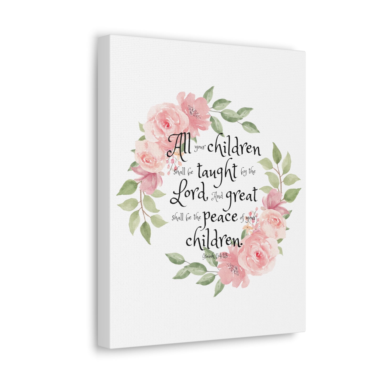 Scripture Walls Isaiah 54:13 All Your Children Bible Verse Canvas Christian Wall Art Ready to Hang Unframed-Express Your Love Gifts