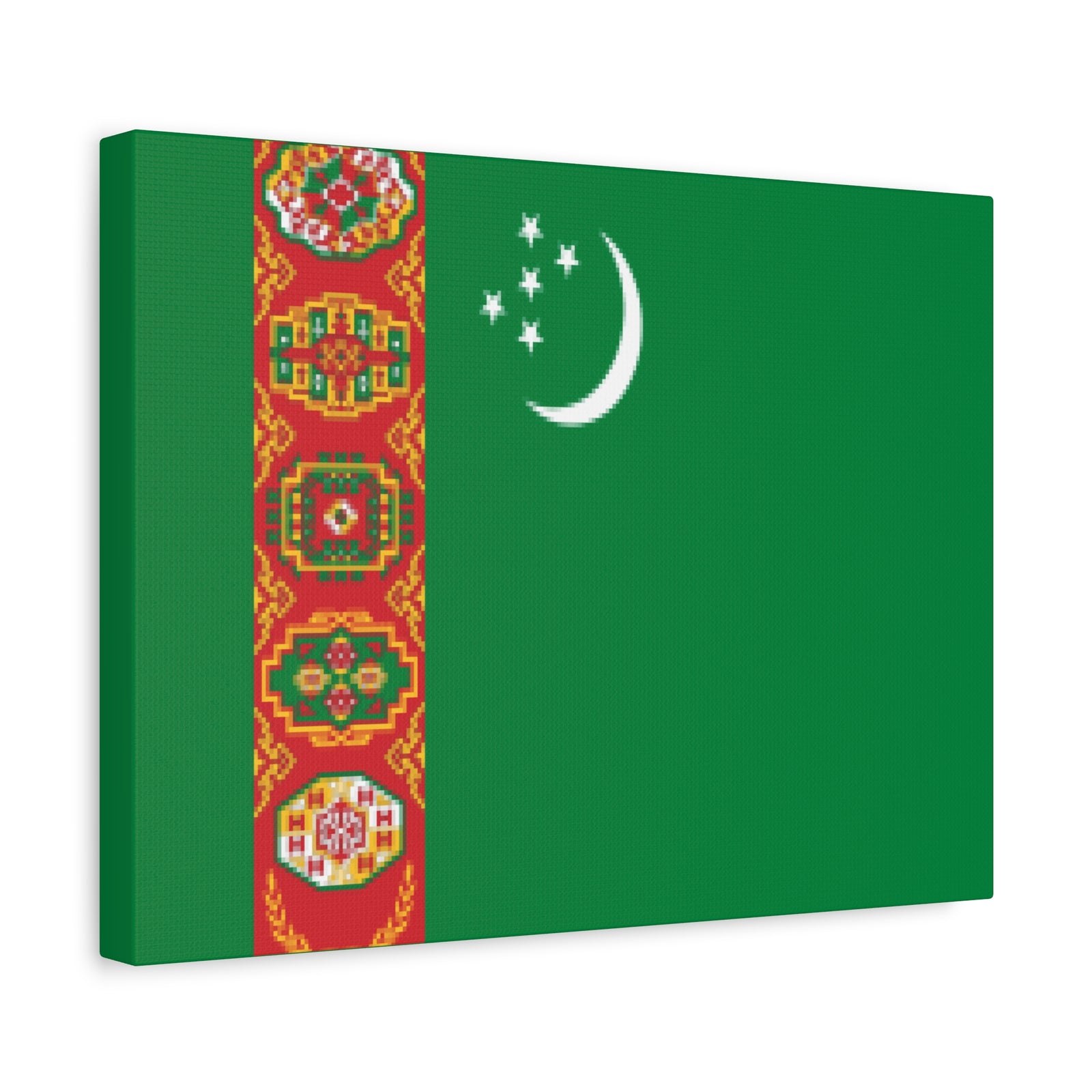 Turkmenistan Country Flag Canvas Vibrant Wall Art Unframed Home Decor-Express Your Love Gifts