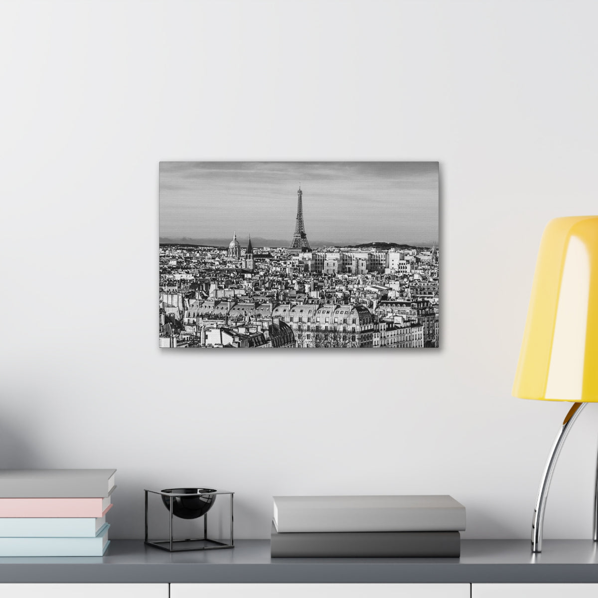 Paris Black And White Skyline Canvas Artwork High-Quality Breathtaking Stunning Cityscape for Home Decor Ready to Hang-Express Your Love Gifts