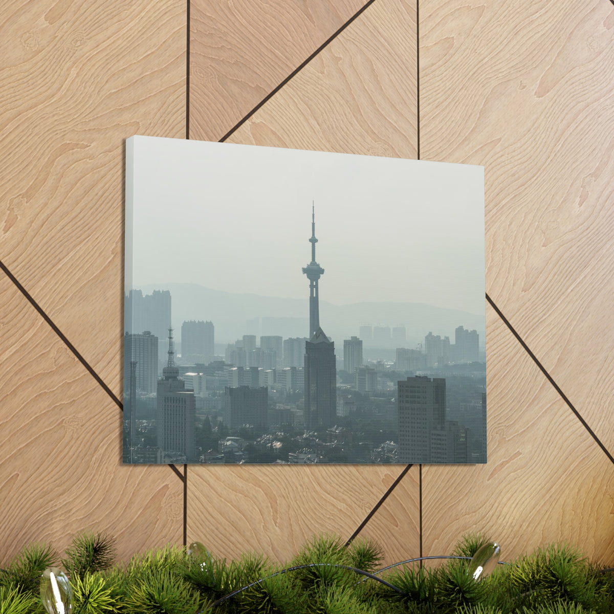 Shanghai Black And White Skyline Canvas Artwork High-Quality Breathtaking Stunning Cityscape for Home Decor Ready to Hang-Express Your Love Gifts