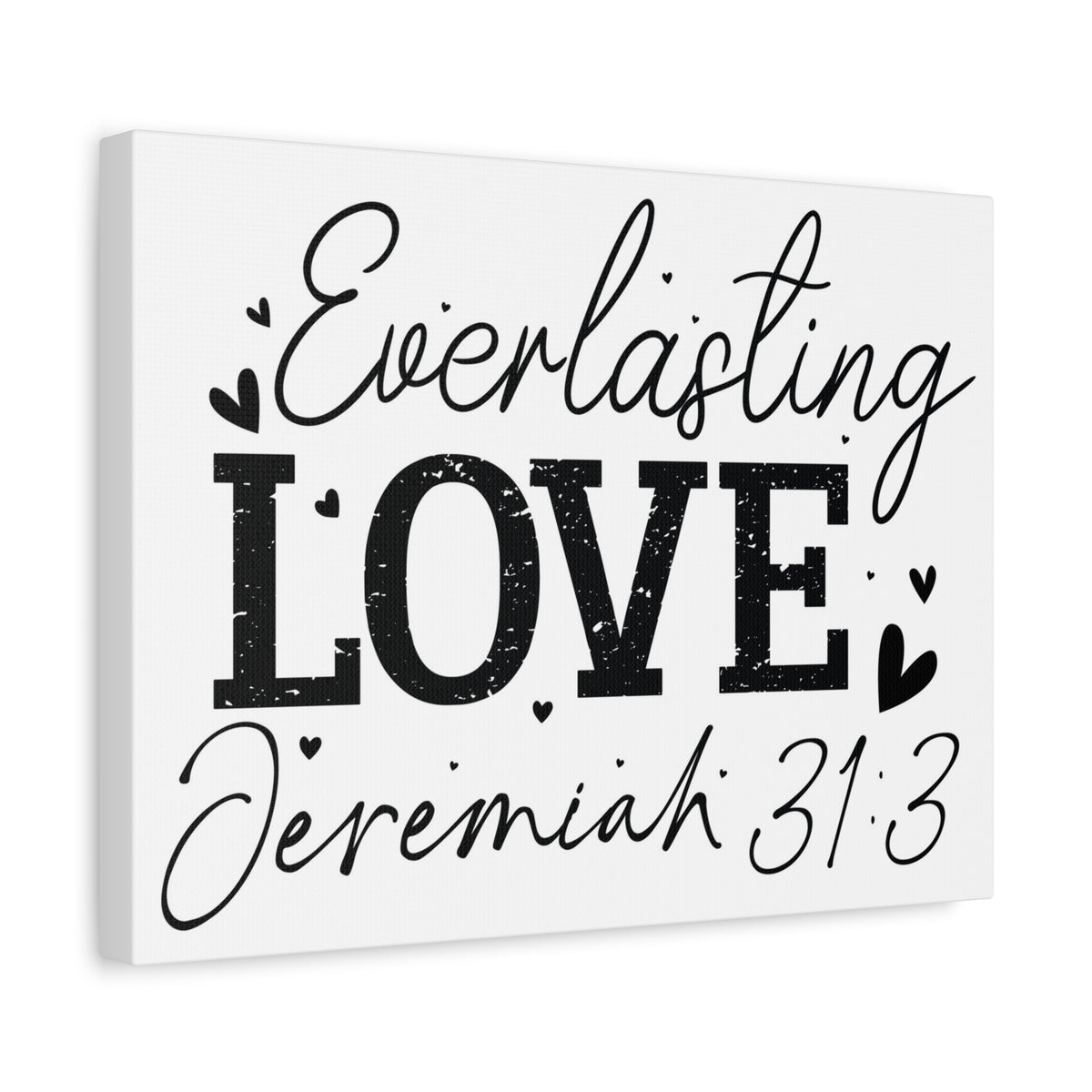 Scripture Walls Jeremiah 31:3 An Everlasting Love Bible Verse Canvas Christian Wall Art Ready to Hang Unframed-Express Your Love Gifts
