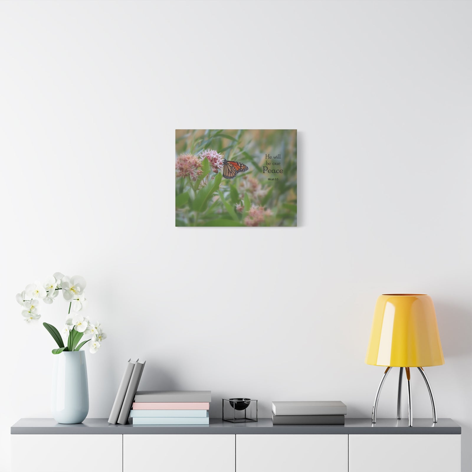 Scripture Walls Our Peace Micah 5:5 Bible Verse Canvas Christian Wall Art Ready to Hang-Express Your Love Gifts